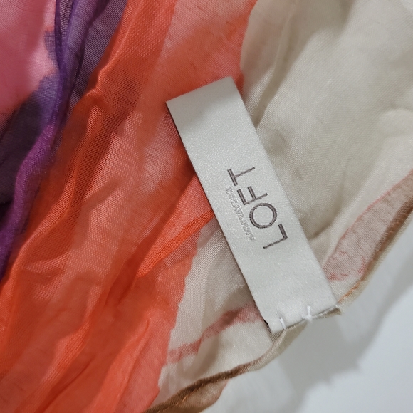 Loft SCARF ladies orange pink purple beige - Picture 10 of 12